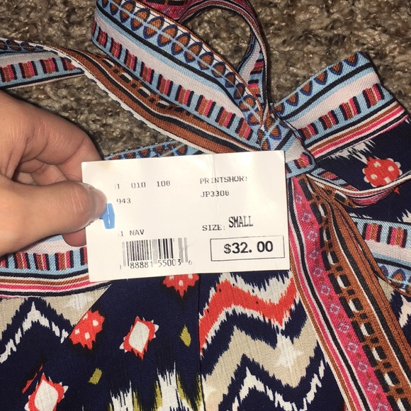 Jealous Tomato Tie Waist Skort/Skirt (Vanilla Sky) - Picture 4 of 5